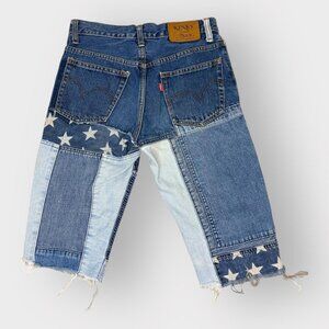 Patchwork Star Denim Capris – Y2K Americana